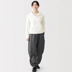 Clearance Muji Haut à capuche et fermeture éclair Quick Dry pour femme