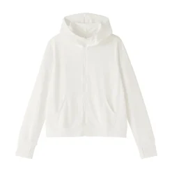 Clearance Muji Haut à capuche et fermeture éclair Quick Dry pour femme