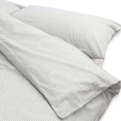 Discount Muji Housse de couette en coton délavé ‐ 150 x 210 cm, Rayé