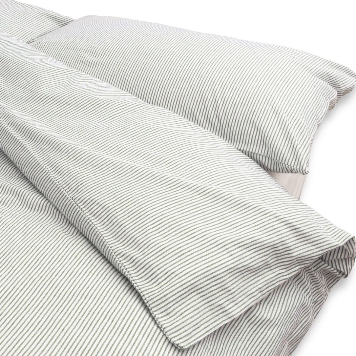 Discount Muji Housse de couette en coton délavé ‐ 150 x 210 cm, Rayé