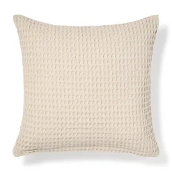 Best Muji Housse de coussin gaufrée en coton biologique lavé
