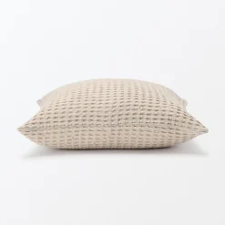 Best Muji Housse de coussin gaufrée en coton biologique lavé