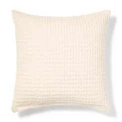 Best Muji Housse de coussin gaufrée en coton biologique lavé
