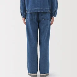 Online Muji Jean coupe droite en denim mélangé kapok pour homme