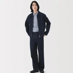 Online Muji Jean coupe droite en denim mélangé kapok pour homme