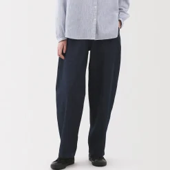 Clearance Muji Jean denim coupe large en kapok mélangé pour femme