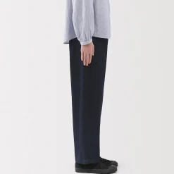 Clearance Muji Jean denim coupe large en kapok mélangé pour femme