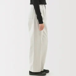 Outlet Muji Jean en coton recyclé pour femme Blanc Cassé