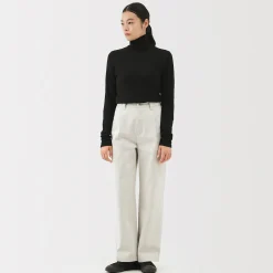 Outlet Muji Jean en coton recyclé pour femme Blanc Cassé