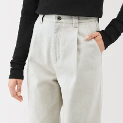 Outlet Muji Jean en coton recyclé pour femme Blanc Cassé