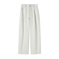Outlet Muji Jean en coton recyclé pour femme Blanc Cassé