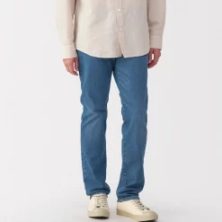 Clearance Muji Jean slim en denim extensible pour homme ‐ Indigo