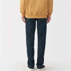 Clearance Muji Jean slim en denim extensible pour homme ‐ Indigo