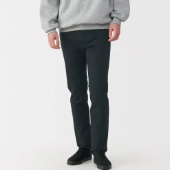 Outlet Muji Jean slim en denim extensible pour homme ‐ Noir