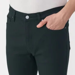 Outlet Muji Jean slim en denim extensible pour homme ‐ Noir