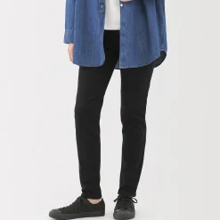 Discount Muji Jean slim en denim stretch pour femme ‐ Noir