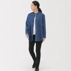 Discount Muji Jean slim en denim stretch pour femme ‐ Noir