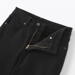 Discount Muji Jean slim en denim stretch pour femme ‐ Noir