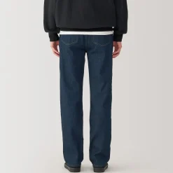 Hot Muji Jeans à Jambe Droite en Mélange de Kapok pour homme
