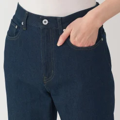 Hot Muji Jeans à Jambe Droite en Mélange de Kapok pour homme