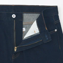 Hot Muji Jeans à Jambe Droite en Mélange de Kapok pour homme