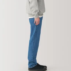 Hot Muji Jeans à Jambe Droite en Mélange de Kapok pour homme