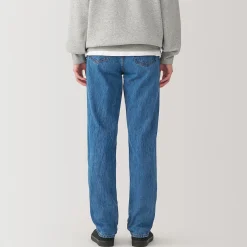 Hot Muji Jeans à Jambe Droite en Mélange de Kapok pour homme