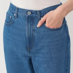 Hot Muji Jeans à Jambe Droite en Mélange de Kapok pour homme