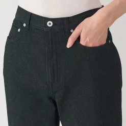 Sale Muji Jeans à Jambe Droite en Mélange de Kapok pour Homme ‐ Noir