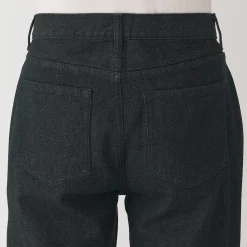 Sale Muji Jeans à Jambe Droite en Mélange de Kapok pour Homme ‐ Noir