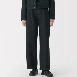 Best Muji Jeans en washi et denim pour femme Gris Foncé