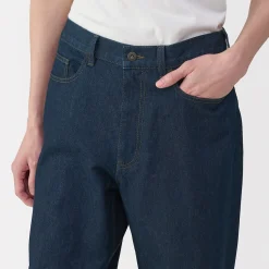 Best Muji Jeans large en washi et denim pour homme Bleu Marine Foncé