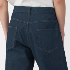 Best Muji Jeans large en washi et denim pour homme Bleu Marine Foncé