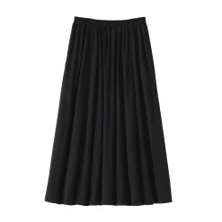 Sale Muji Jupe midaxi froncée en jersey de mélange de Lyocell pour femme