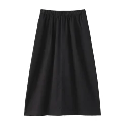 Sale Muji Jupe midi à la coupe confortable en coton délavé pour femme
