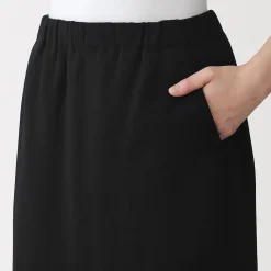 Muji Jupe midi en sweat léger et coton mélangé pour femme