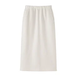 Muji Jupe midi en sweat léger et coton mélangé pour femme