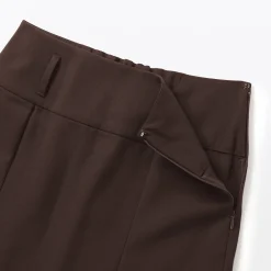 Discount Muji Jupe midi plissée en sergé de polyester pour femme