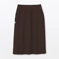 Discount Muji Jupe midi plissée en sergé de polyester pour femme