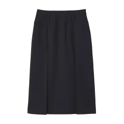 Discount Muji Jupe midi plissée en sergé de polyester pour femme