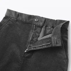 Sale Muji Jupe midi taille haute en velours côtelé extensible pour femme