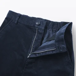 Sale Muji Jupe midi taille haute en velours côtelé extensible pour femme