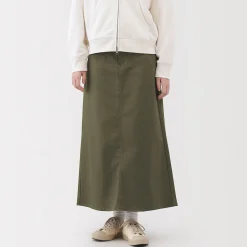 Outlet Muji Jupe trapèze en chino extensible pour femme