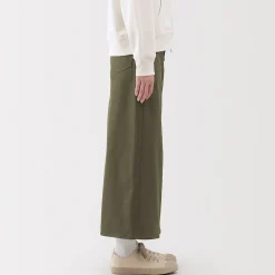 Outlet Muji Jupe trapèze en chino extensible pour femme