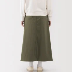 Outlet Muji Jupe trapèze en chino extensible pour femme