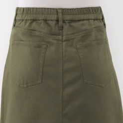 Outlet Muji Jupe trapèze en chino extensible pour femme