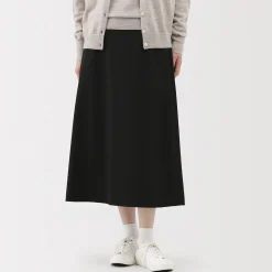 Sale Muji Jupe évasée en stretch brossé pour femme