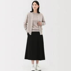 Sale Muji Jupe évasée en stretch brossé pour femme
