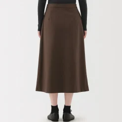 Sale Muji Jupe évasée en stretch brossé pour femme