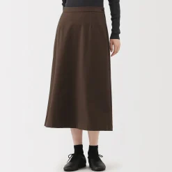 Sale Muji Jupe évasée en stretch brossé pour femme